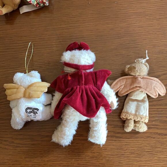 Lot of 3 Christmas bears to hang on tree or for decoration - Picture 2 of 8